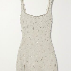 Clio Peppiatt embellished stretch tulle mini dress